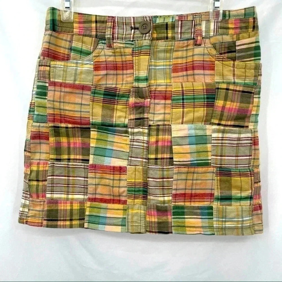 Loft Women’s Patchwork Zippered Mini Skirt Size 2 Lined - Picture 1 of 10
